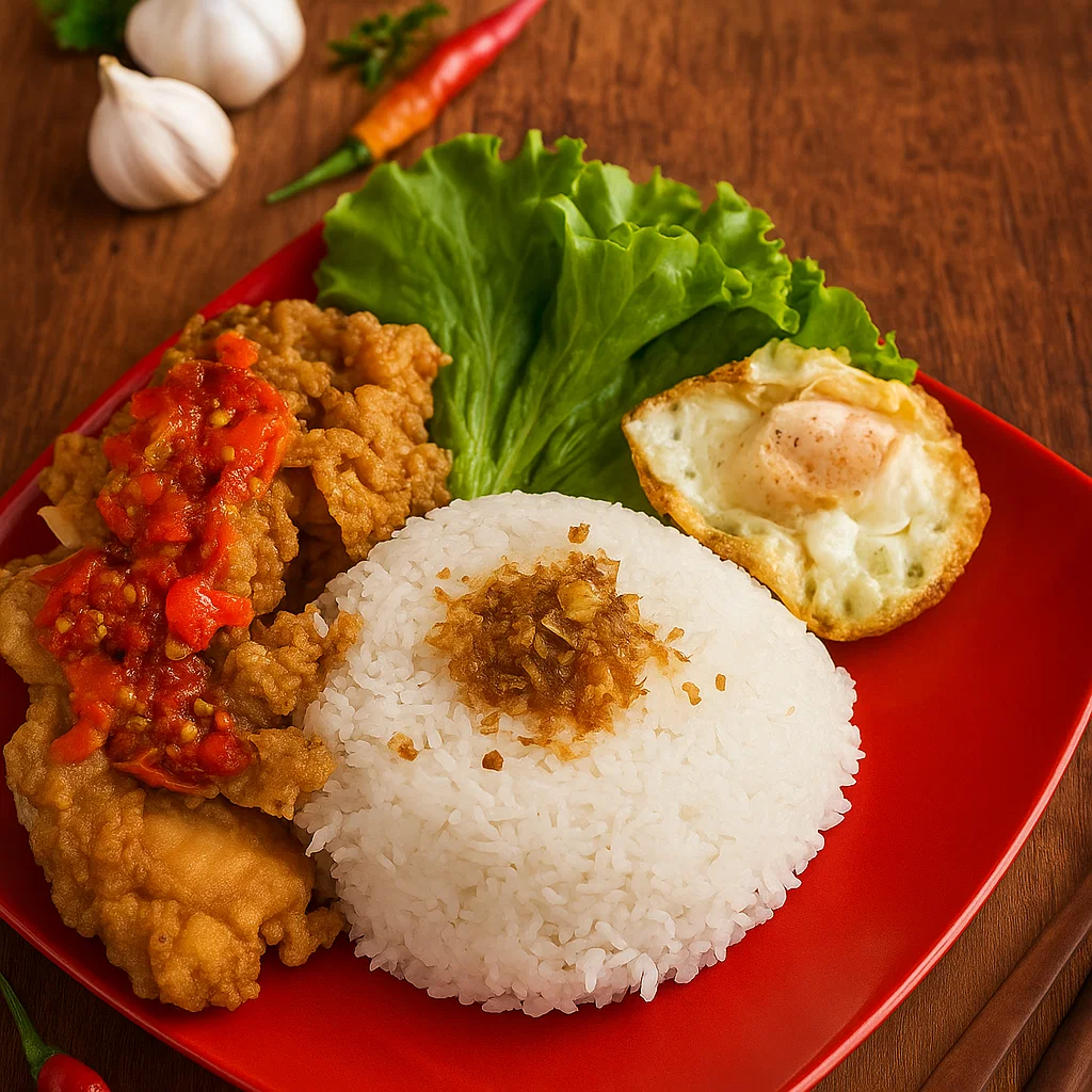 Nasi Ayam Geprek + Telor